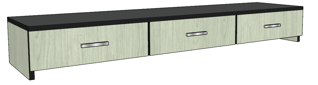 Contempo 3 Drawer Under Bed Unit - Side by Side